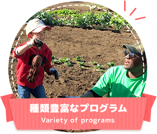 種類豊富なプログラムVariety of programs